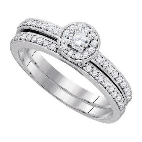 10KT White Gold 0.50CTW DIAMOND BRIDAL SET