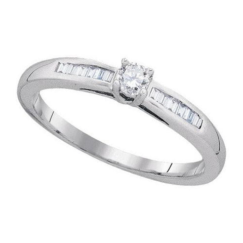 10KT White Gold 0.20CTW DIAMOND BRIDAL RING