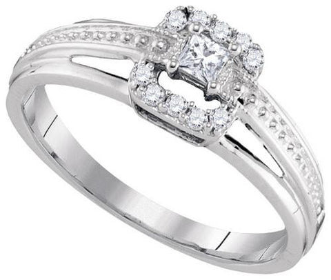 10KT White Gold 0.20CTW DIAMOND BRIDAL RING