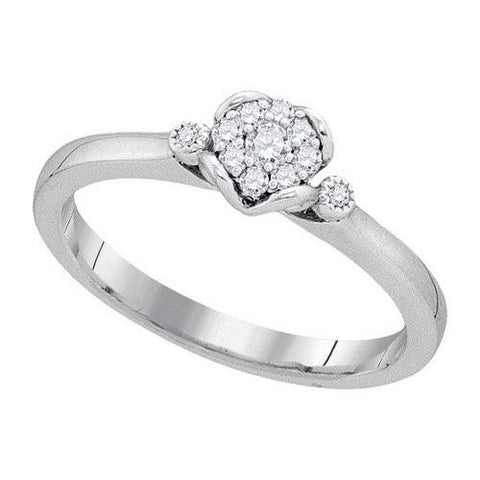 10KT White Gold 0.12CTW DIAMOND BRIDAL RING