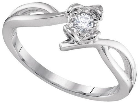 10KT White Gold 0.12CTW DIAMOND BRIDAL RING