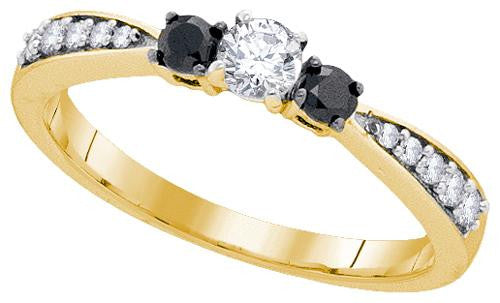 10K Yellow-gold 0.39CTW DIAMOND FASHION RING