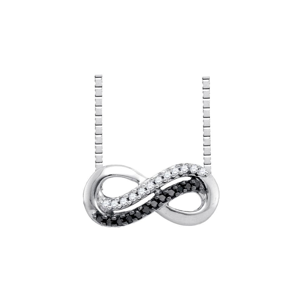 1-10CTW-Diamond INFINITY BLACK PENDANT