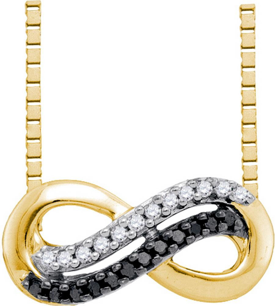 1-10CTW-Diamond INFINITY BLACK PENDANT