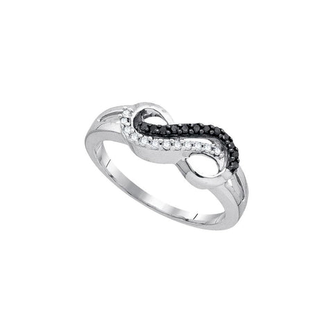 1-6CTW-Diamond INFINITY BLACK RING