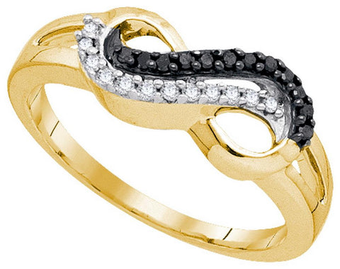 1-6CTW-Diamond INFINITY BLACK RING