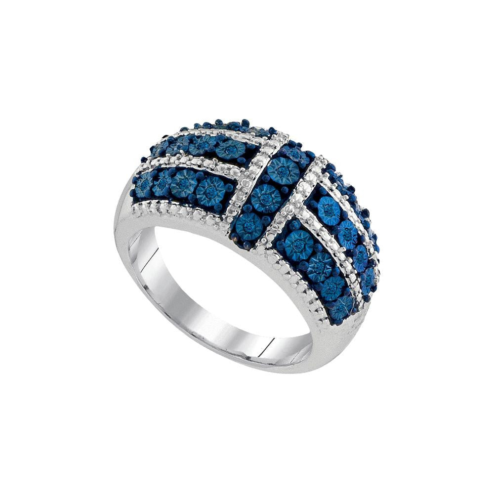 1-8CTW-Diamond FASHION BLUE BAND