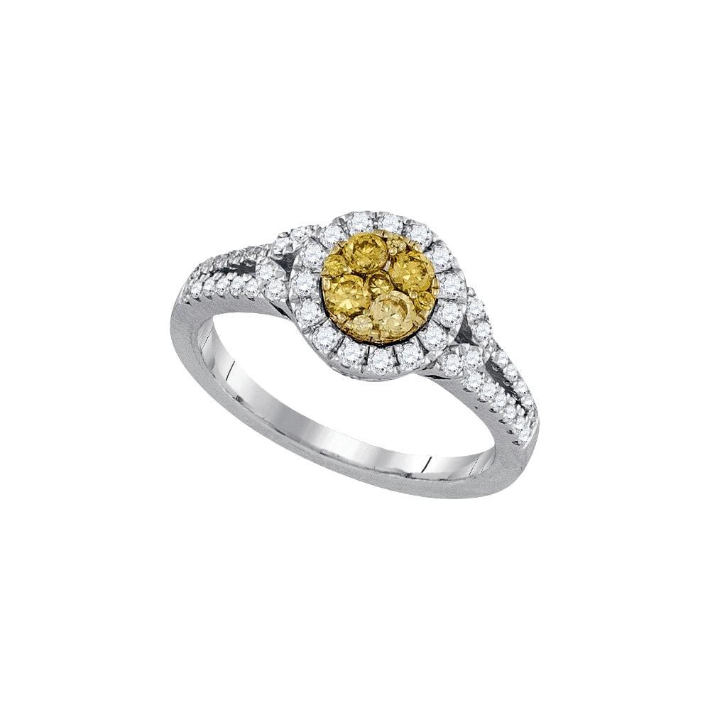 5-8CTW-Diamond FASHION BRIDAL YELLOW RING