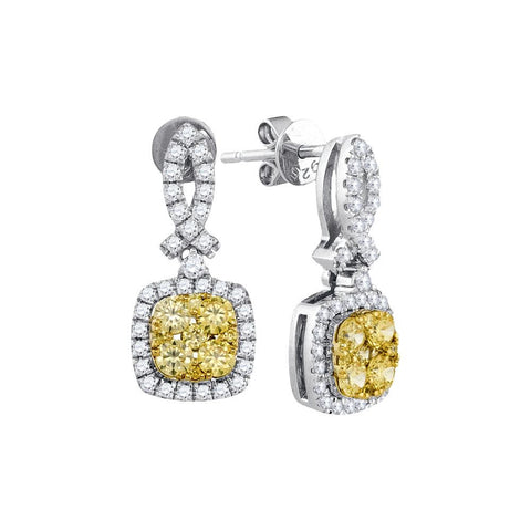 1  1-4CTW-Diamond FASHION YELLOW EARRING