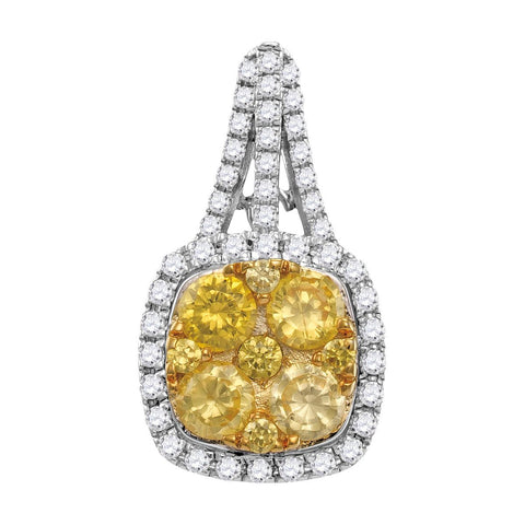 2 CTW-Diamond YELLOW  PENDANT