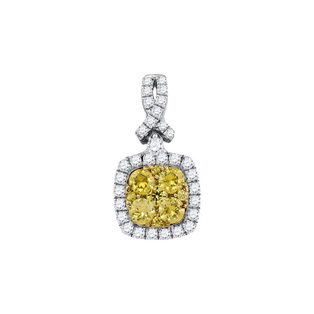 1 CTW-Diamond YELLOW  PENDANT