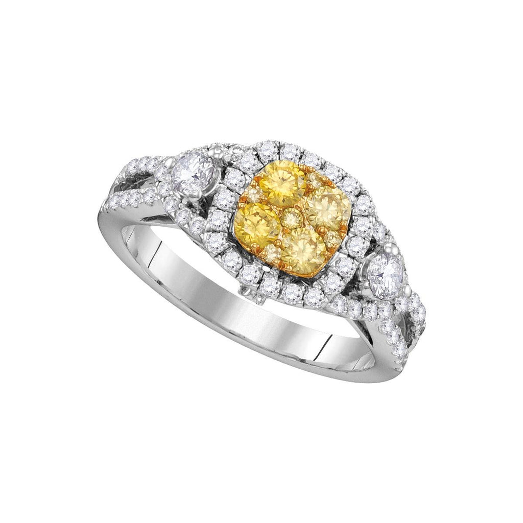 1  1-5CTW-Diamond FASHION BRIDAL YELLOW RING