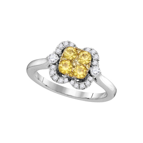 7-8CTW-Diamond FASHION BRIDAL YELLOW RING