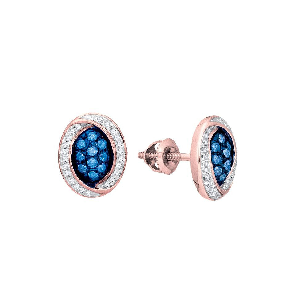 1-3CTW-Diamond FASHION BLUE EARRING