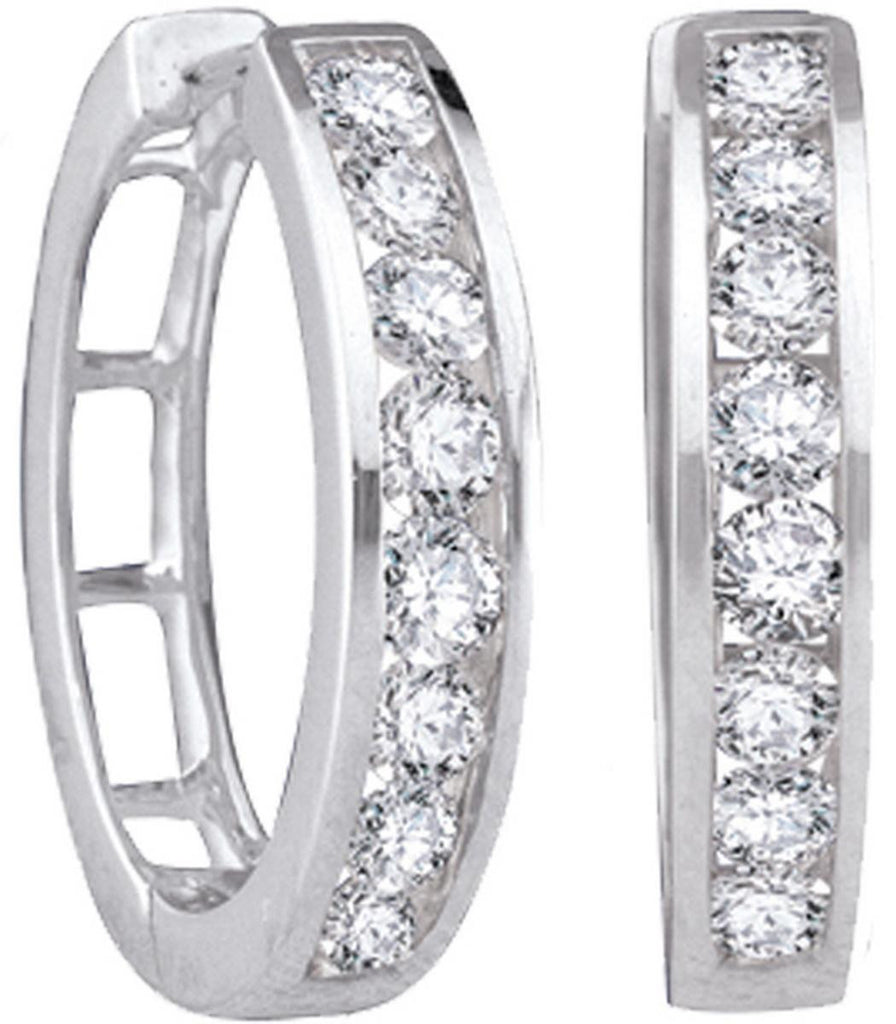 1 CTW-Diamond FASHION HOOPS