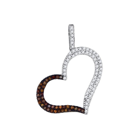 1-3CTW-Diamond HEART RED PENDANT