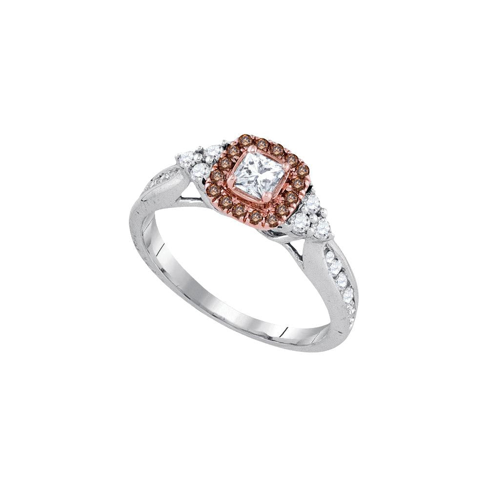 5-8CTW-Diamond 1-5CT-CPR BRIDAL BROWN RING