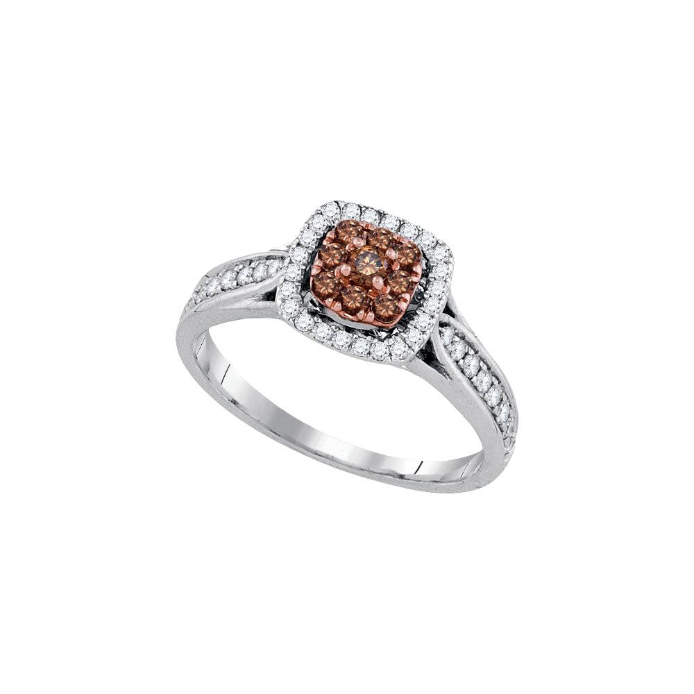 1-2CTW-Diamond BROWN  BRIDAL RING