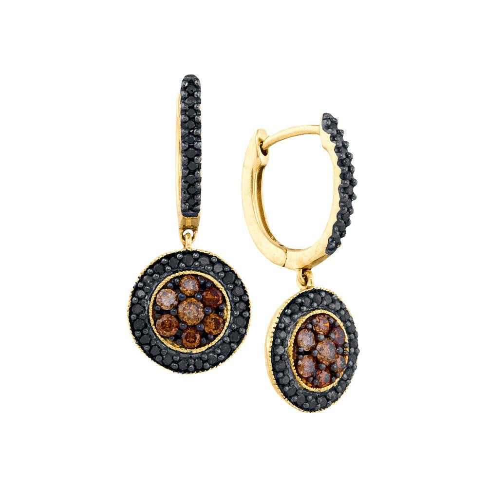 5-8CTW-Diamond BLACK HOOPS EARRINGS