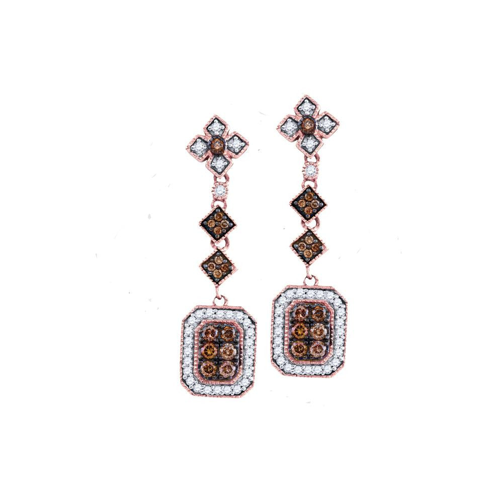 5-8CTW-Diamond FASHION BROWN EARRINGS