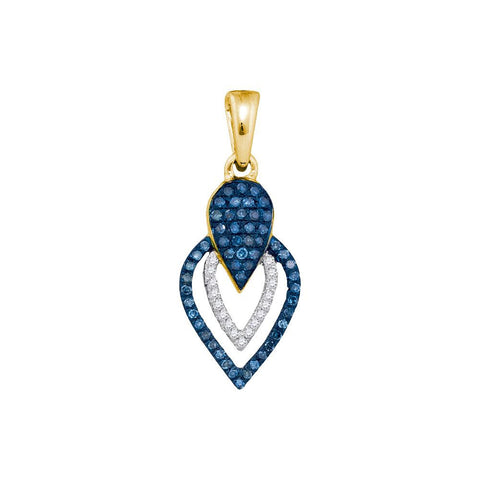 1-5CTW-Diamond BLUE MIRO-PAVE PENDANT