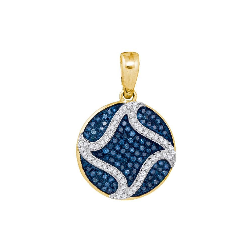 1-3CTW-Diamond MIRO-PAVE BLUE PENDANT