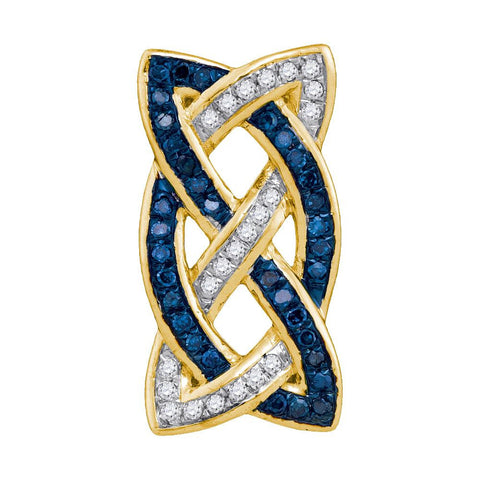 1-6CTW-Diamond MIRO-PAVE BLUE PENDANT