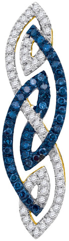 1-4CTW-Diamond MIRO-PAVE BLUE PENDANT