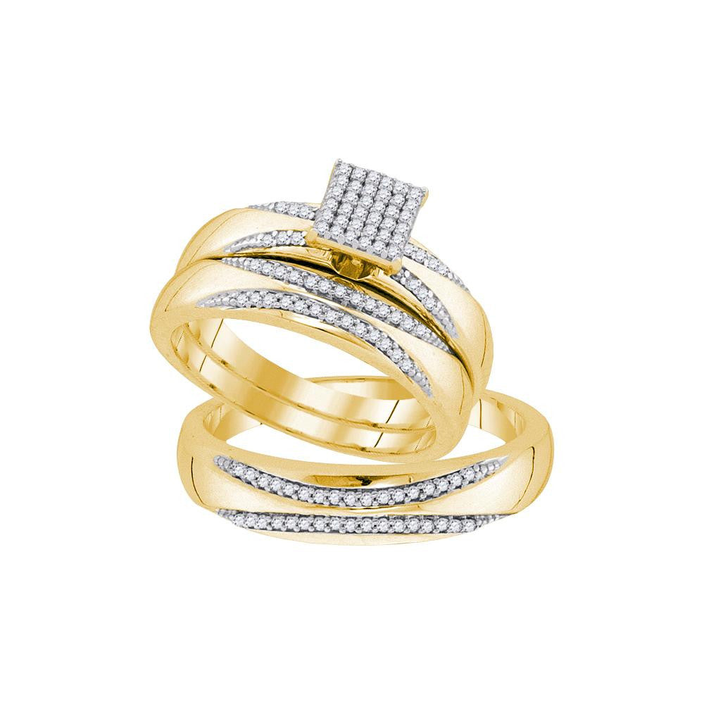 1-3CTW-Diamond MICRO-PAVE TRIO SET