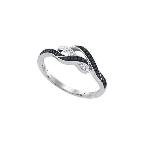 1-10CTW-Diamond MICRO-PAVE BLACK RING