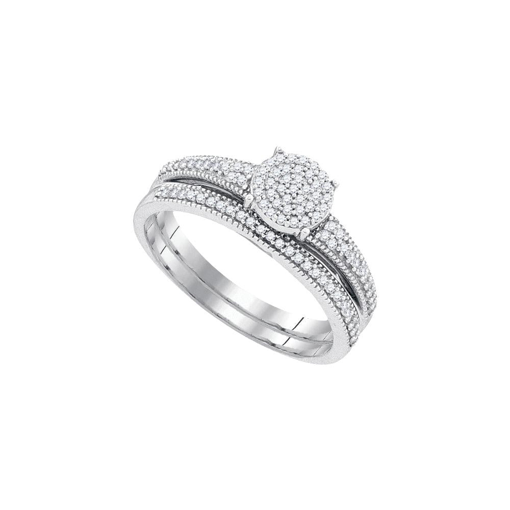 1-4CTW-Diamond MICRO-PAVE BRIDAL SET