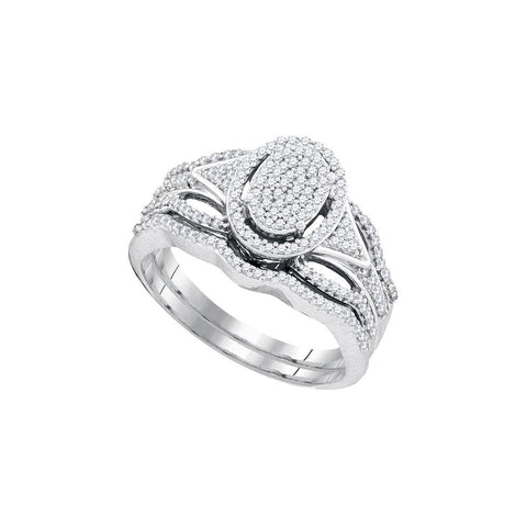 3-8CTW-Diamond MICRO-PAVE BRIDAL SET