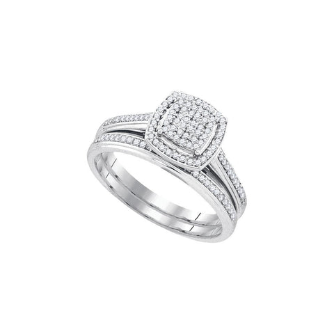 1-4CTW-Diamond MICRO-PAVE BRIDAL SET