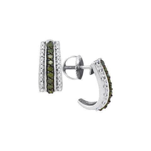 1-3CTW-Diamond FASHION GREEN EARRING