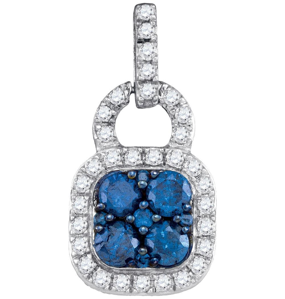 3-4CTW-Diamond FASHION BLUE PENDANT