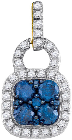 3-4CTW-Diamond FASHION BLUE PENDANT