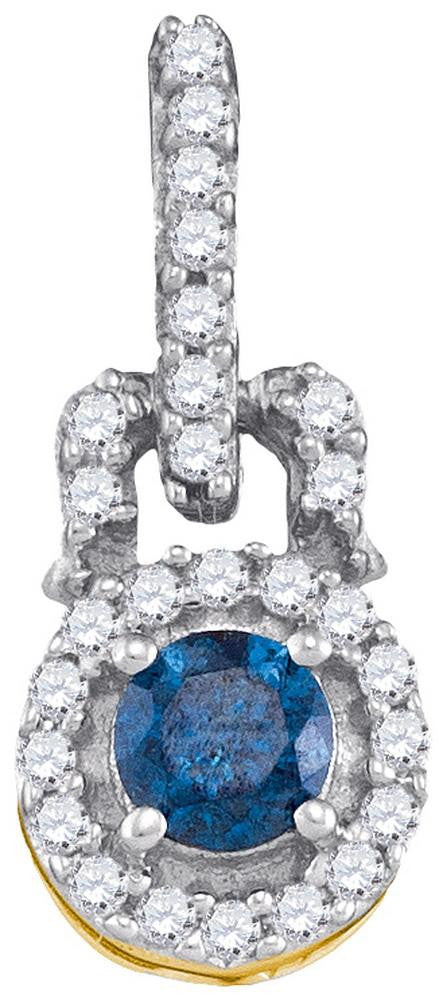 1-4CTW-Diamond FASHION BLUE PENDANT