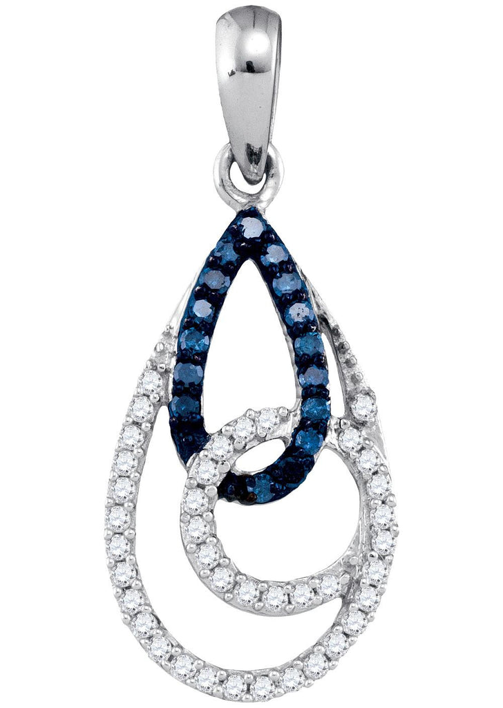 1-3CTW-Diamond FASHION BLUE PENDANT