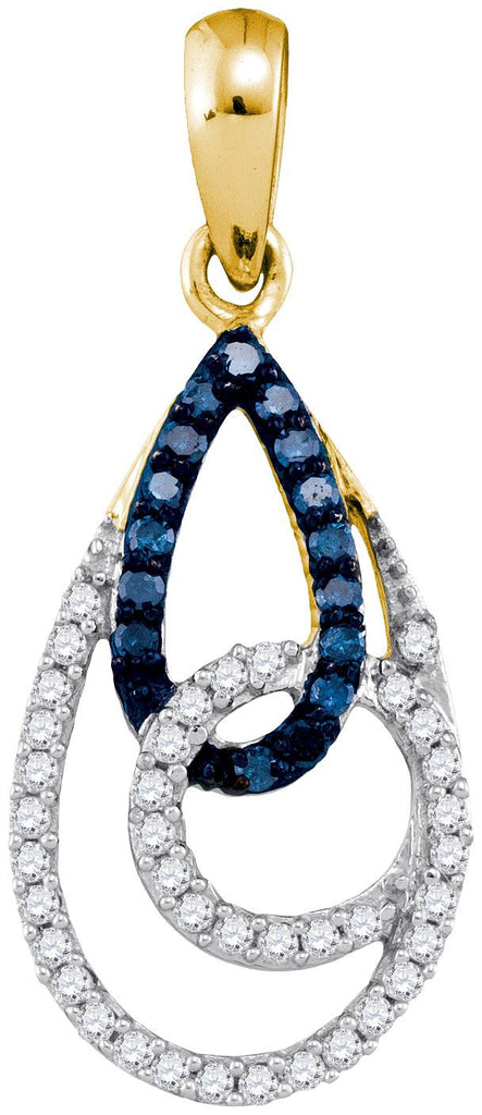 1-3CTW-Diamond FASHION BLUE PENDANT