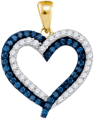 1 CTW-Diamond FASHION BLUE PENDANT