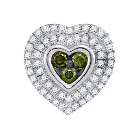 1-2CTW-Diamond FASHION GREEN PENDANT