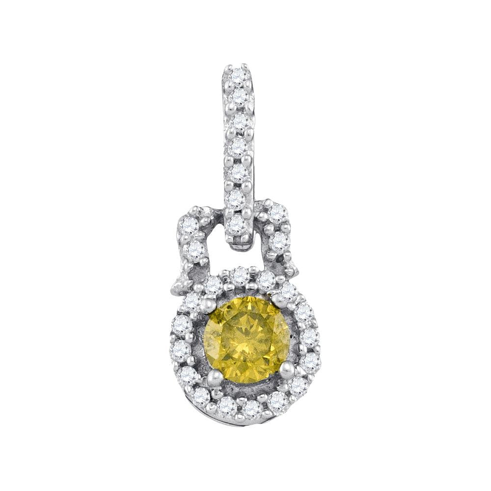 1-4CTW-Diamond FASHION YELLOW PENDANT