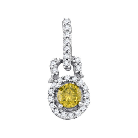 1-4CTW-Diamond FASHION YELLOW PENDANT