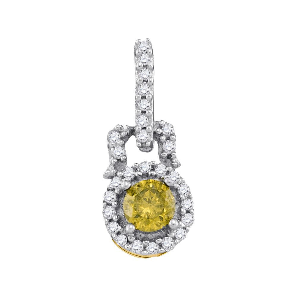 1-4CTW-Diamond FASHION YELLOW PENDANT