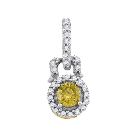 1-4CTW-Diamond FASHION YELLOW PENDANT