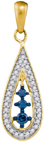 1-5CTW-Diamond FASHION BLUE PENDANT