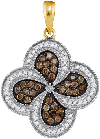 3-4CTW-Diamond FASHION BROWN PENDANT