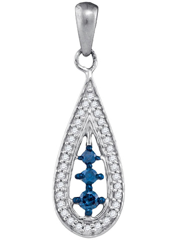 1-5CTW-Diamond FASHION BLUE PENDANT