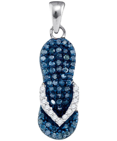 1-3CTW-Diamond FASHION BLUE PENDANT