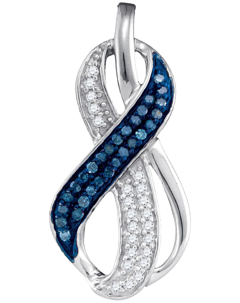 1-5CT-Diamond FASHION BLUE PENDANT